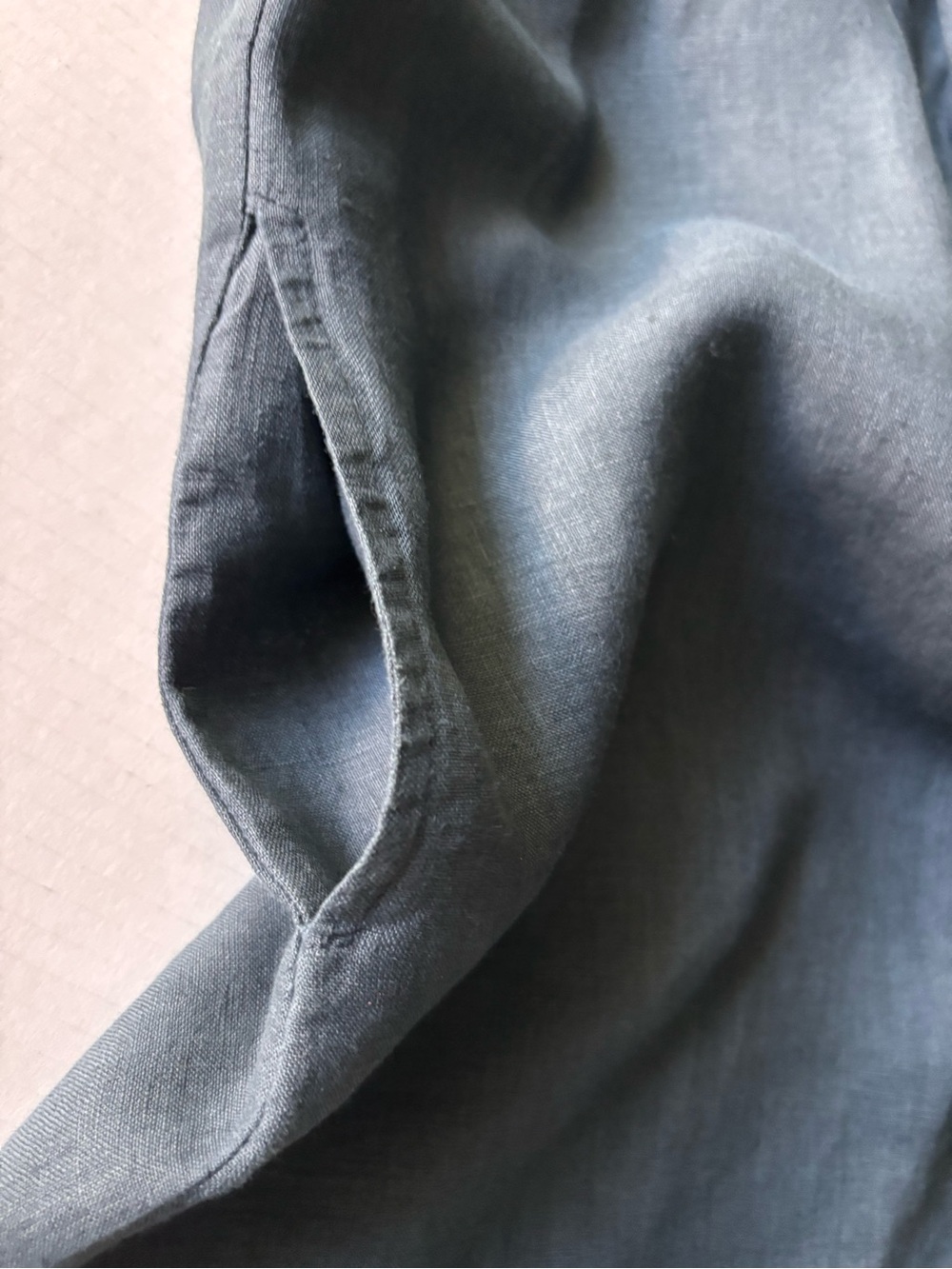 Haris Cotton 100% Linen Dark Gray Dress Pockets Made in Greece Women's Size XS-M - Picture 6 of 10